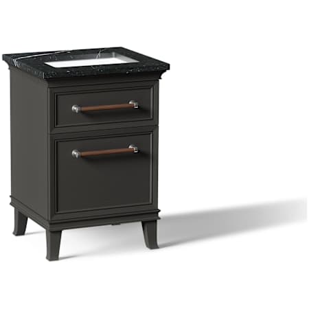 Kohler Artifacts 25" Free Standing Single Basin Vanity Set with Cabinet and Quartz Vanity Top Carbon Oak