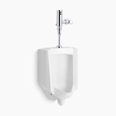 Kohler Bardon High-Efficiency Urinal with Mach Tripoint Touchless DC 0.125 GPF Flushometer White