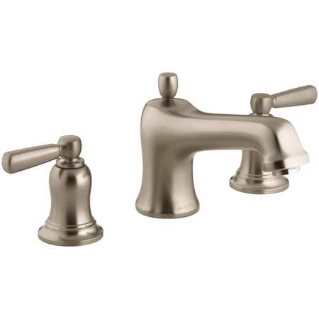 Kohler Double Handle Deck Mounted Roman Tub Filler Trim with Metal Lever Handles from the Bancroft Series Brushed Bronze