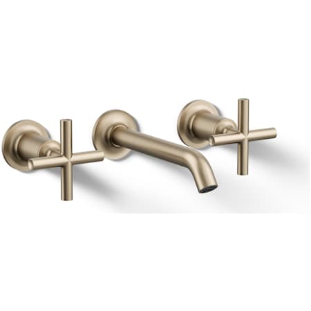 Kohler Purist 1.2 GPM Wall Mounted Widespread Bathroom Faucet Brushed Bronze