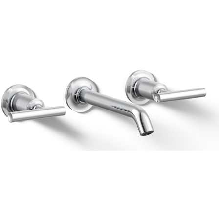 Kohler Purist 1.2 GPM Wall Mounted Widespread Bathroom Faucet Polished Chrome