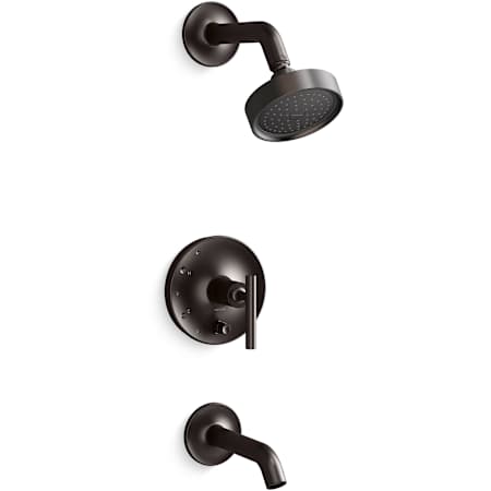 Kohler Purist Tub and Shower Trim Package with 1.75 GPM Single Function Shower Head with Rite-Temp Technology Brushed Graphite