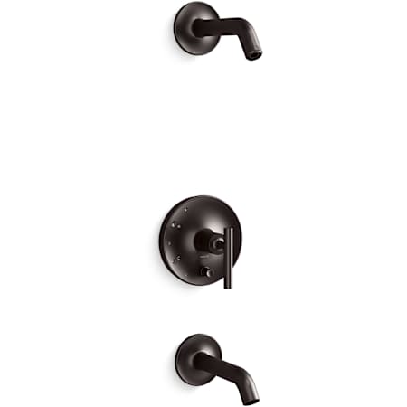Kohler Purist Tub and Shower Trim Package with Rite-Temp Technology Brushed Graphite