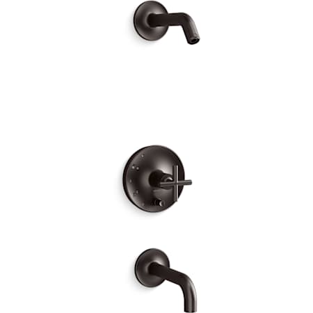 Kohler Purist Tub and Shower Trim Package with Rite-Temp Technology Brushed Graphite