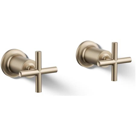 Kohler Purist Deck or Wall Mounted Cross Handles for Tub Faucet Brushed Bronze