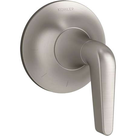 Kohler Tempered Single Handle Volume Control Valve Trim - Less Valve Vibrant Brushed Nickel