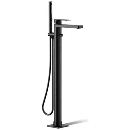 Kohler Parallel Floor Mounted Tub Filler - Includes Hand Shower Matte Black
