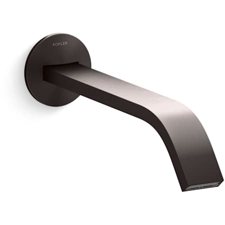 Kohler Components 1.2 GPM Wall Mounted Widespread Bathroom Faucet with Ribbon Design Spout - Less Handles Brushed Graphite