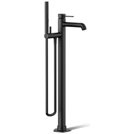Kohler Occasion Floor-Mount Bath Filler Trim with Handshower Matte Black
