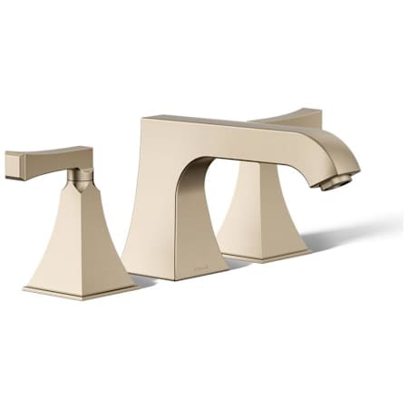 Kohler Memoirs Deck Mounted Roman Tub Filler with Deco Lever Handles Brushed Bronze