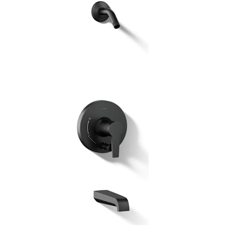 Kohler Pitch Rite-Temp Tub and Shower Trim Package with Integrated Diverter - Less Shower Head Matte Black