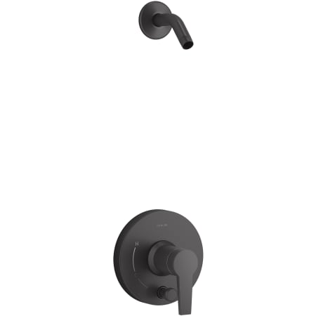 Kohler Pitch Rite-Temp Shower Trim Package with Integrated Diverter - Less Shower Head Matte Black