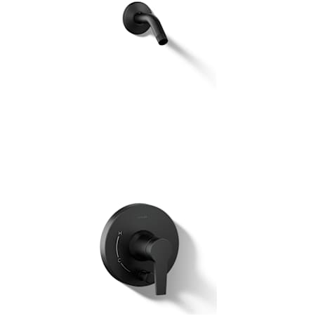 Kohler Pitch Rite-Temp Shower Trim Package with Integrated Diverter - Less Shower Head Matte Black