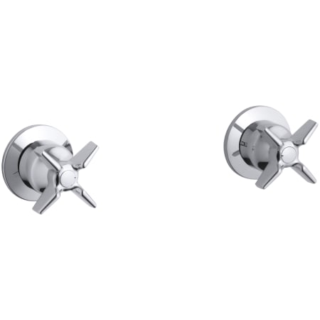 Kohler Triton Double Handle Valve Trim Only with Metal Cross Handles Polished Chrome