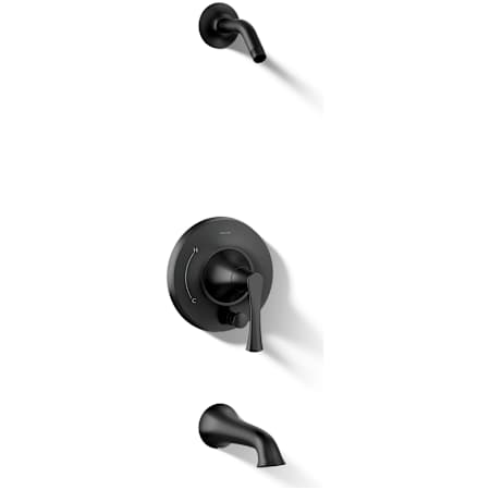 Kohler Buckley Tub and Shower Trim Package Shower Head Matte Black