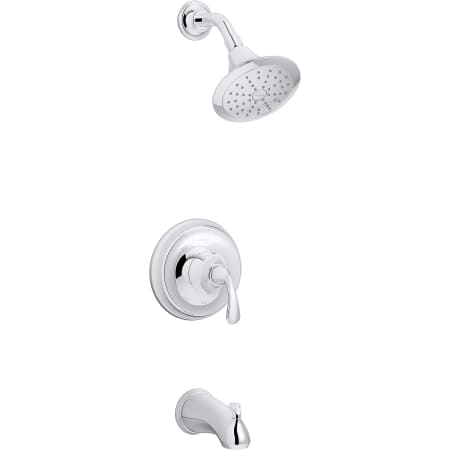 Kohler Forte Tub and Shower Trim Package with 1.75 GPM Single Function Shower Head and Pressure-Balancing Diaphragm Technology Polished Chrome