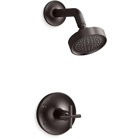Kohler Purist Shower Only Trim Package with 2.5 GPM Single Function Shower Head with MasterClean and Rite-Temp Technologies Brushed Graphite