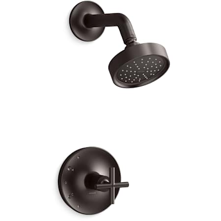 Kohler Purist Shower Only Trim Package with 1.75 GPM Single Function Shower Head with MasterClean and Rite-Temp Technologies Brushed Graphite