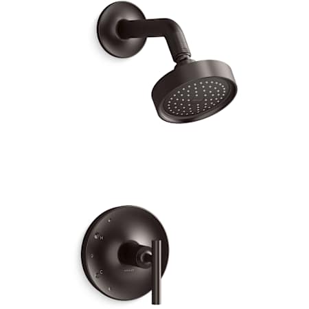 Kohler Purist Shower Only Trim Package with 2.5 GPM Single Function Shower Head with MasterClean and Rite-Temp Technologies Brushed Graphite