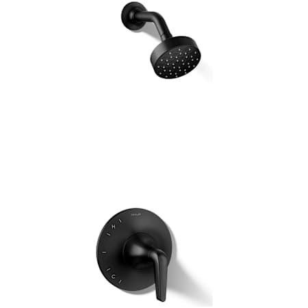 Kohler Tempered Shower Only Trim Package with 1.75 GPM Single Function Shower Head Matte Black