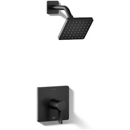 Kohler Parallel Shower Only Trim Package with 2.5 GPM Single Function Shower Head Matte Black