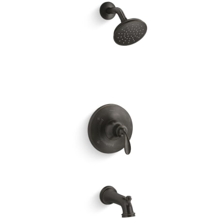 Kohler Bellera Tub and Shower Trim Package with 1.75 GPM Single Function Shower Head with MasterClean Sprayface Oil Rubbed Bronze