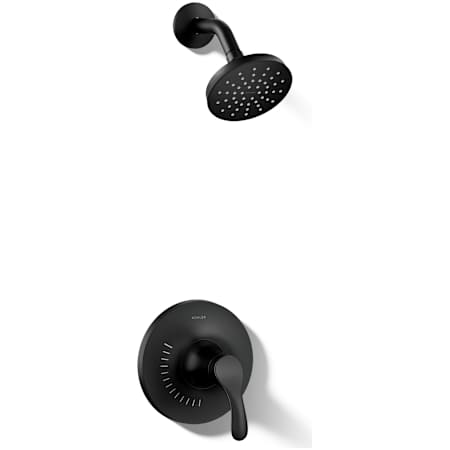 Kohler Simplice Shower Only Trim Package with 1.75 GPM Single Function Shower Head with MasterClean Sprayface Matte Black