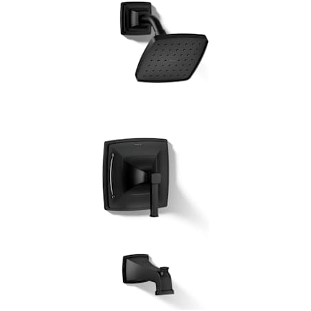 Kohler Riff Tub and Shower Trim Package with 1.75 GPM Single Function Shower Head Matte Black