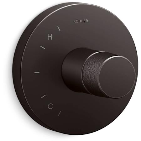 Kohler Components Single Function Pressure Balanced Valve Trim Only with Single Knob Handle - Less Rough In Brushed Graphite