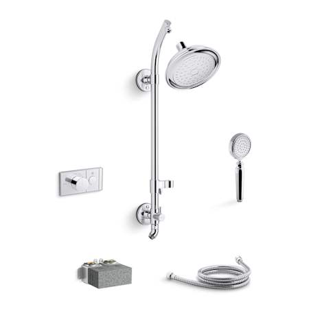 Kohler Artifacts Custom Shower System Featuring Single Port Anthem Mechanical Valve with Trim and Shower Head Polished Chrome