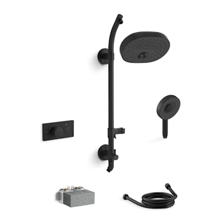 Kohler Statement Custom Shower System Featuring Single Port Anthem Mechanical Valve with Trim and Shower Head Matte Black