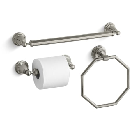 Kohler 18" Towel Bar, Towel Ring and Tissue Holder Brushed Nickel