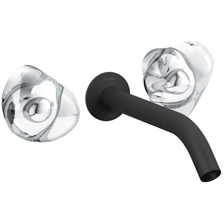Kohler Landshapes by Daniel Arsham Glass Faucet Handles with Components Tube Design Bathroom Faucet Spout Matte Black