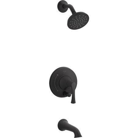 Kohler Buckley Tub and Shower Trim Package with 1.75 GPM Single Function Shower Head Matte Black