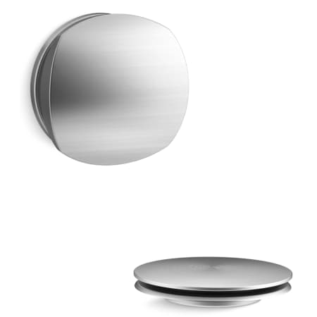 Kohler PureFlo Bath Drain and Overflow Trim Kit Brushed Chrome