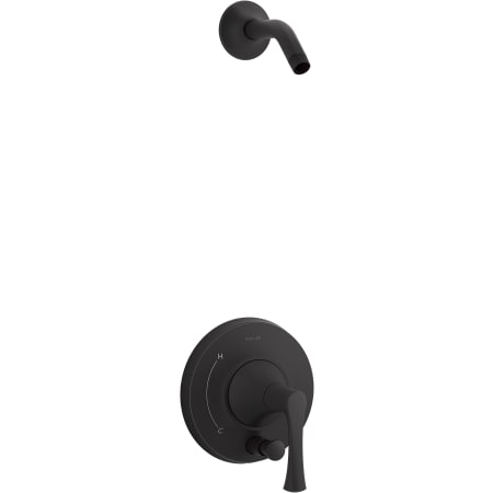 Kohler Buckley Tub and Shower Trim Package Shower Head Matte Black