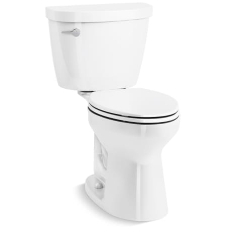 Kohler Cimarron 1.28 GPF Two Piece Elongated Chair Height Toilet with Continuous Clean and Revolution 360 Flushing Technologies and Left Hand Lever - Less Seat White