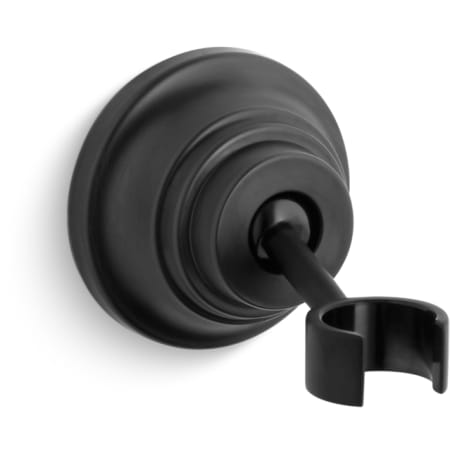 Kohler Classic Adjustable Wall Mounted Hand Shower Holder with 1/2" Connection from Bancroft Collection Brushed Black