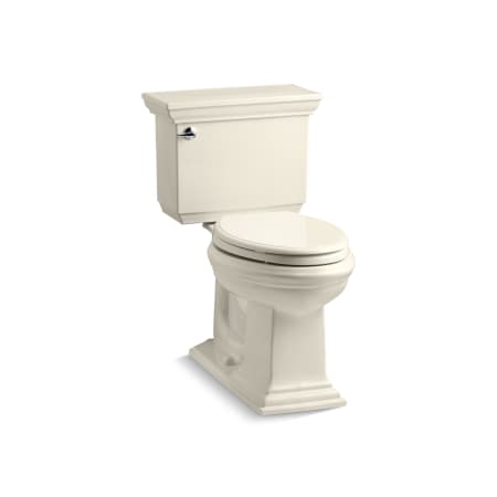 Kohler Memoirs Stately 1.28 GPF Elongated Two Piece Comfort Height Toilet with Insulated Tank and Stately Design - Less Seat Almond