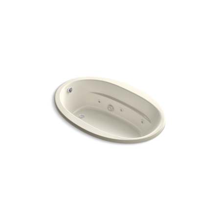 Kohler Sunward 66" Exocrylic Drop In Whirlpool Tub with Reversible Drain Almond