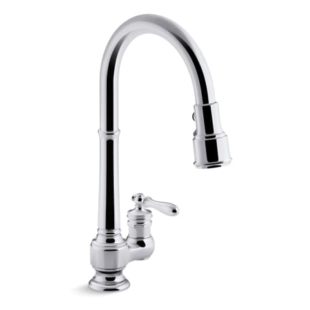 Kohler Artifacts 1.5 GPM Single Hole Pull Down Kitchen Faucet Polished Chrome