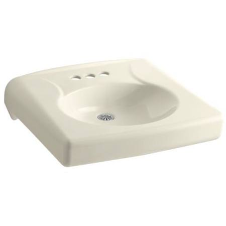 Kohler Brenham 14-3/8" Wall Mounted Bathroom Sink with 3 Holes Drilled Almond