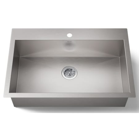 Kohler Vault 33" Single Basin Top-Mount/Under-Mount 18-Gauge Stainless Steel Kitchen Sink with SilentShield Stainless Steel