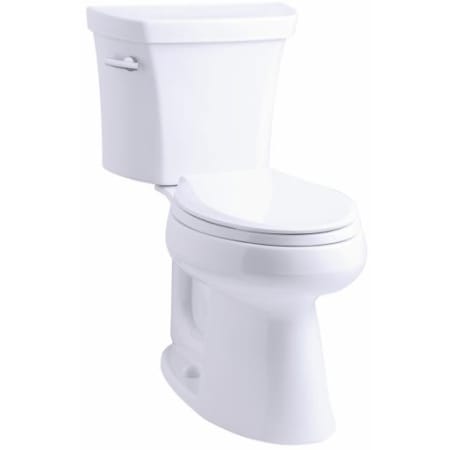 Kohler 1.28 GPF Two-Piece Comfort Height Elongated Toilet with 14" Rough In, Right Hand Trip Lever and Insuliner from the Highline Collection White