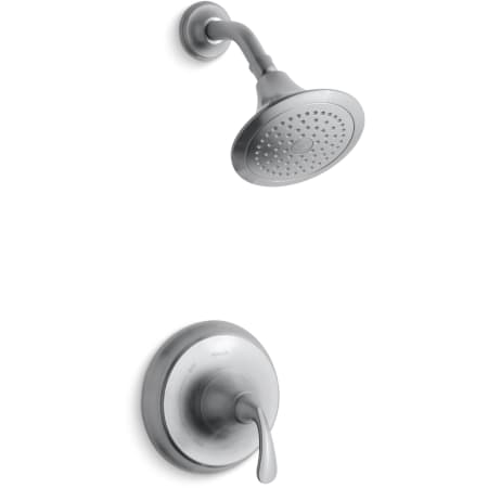 Kohler Forte Shower Trim Package with Single Function Shower Head and Rite Temp Technology Brushed Chrome