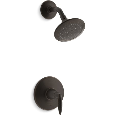 Kohler Alteo Single Function Shower Head with Pressure Balance Shower Valve Trim - Less Valve Oil Rubbed Bronze (2BZ)