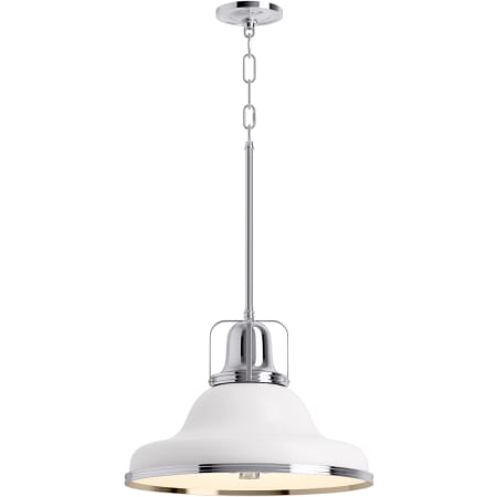 32290-PE03 in White / Polished Chrome - Light On