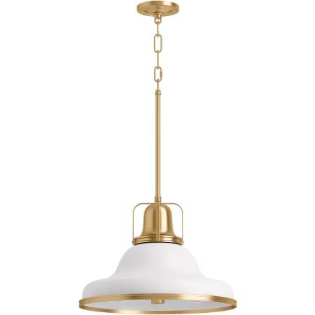 32290-PE03 in White / Brushed Modern Brass - Light Off