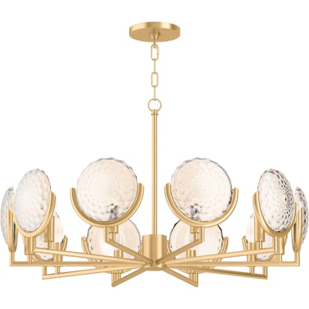 Kohler Lighting Arendela 30" Wide 10 Light Chandelier with Briolette Faceted Glass Modern Brushed Brass