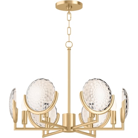 Kohler Lighting Arendela 22" Wide 6 Light Chandelier with Briolette Faceted Glass Brushed Modern Brass